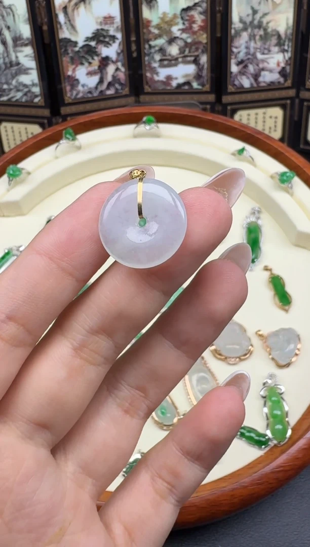 吊坠(赠链)未镶嵌翡翠平安扣