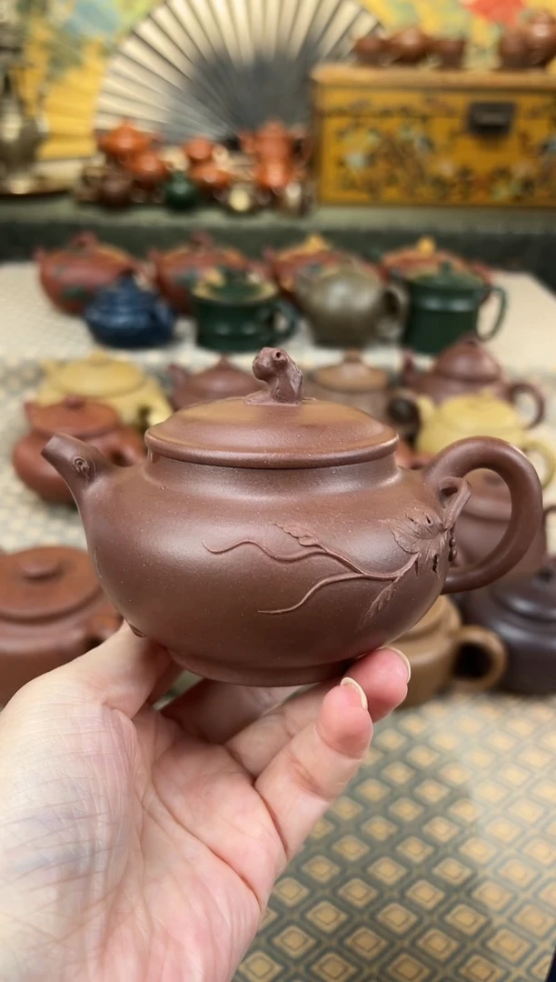 茶壶紫砂底槽清葫芦藤壶225CC