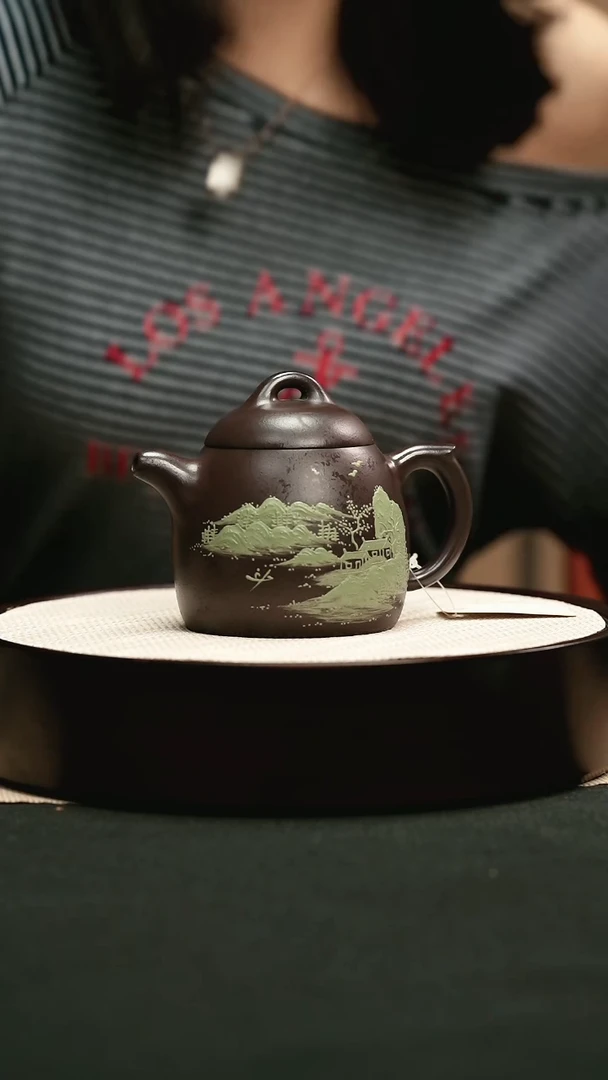茶壶紫砂黑紫泥秦权