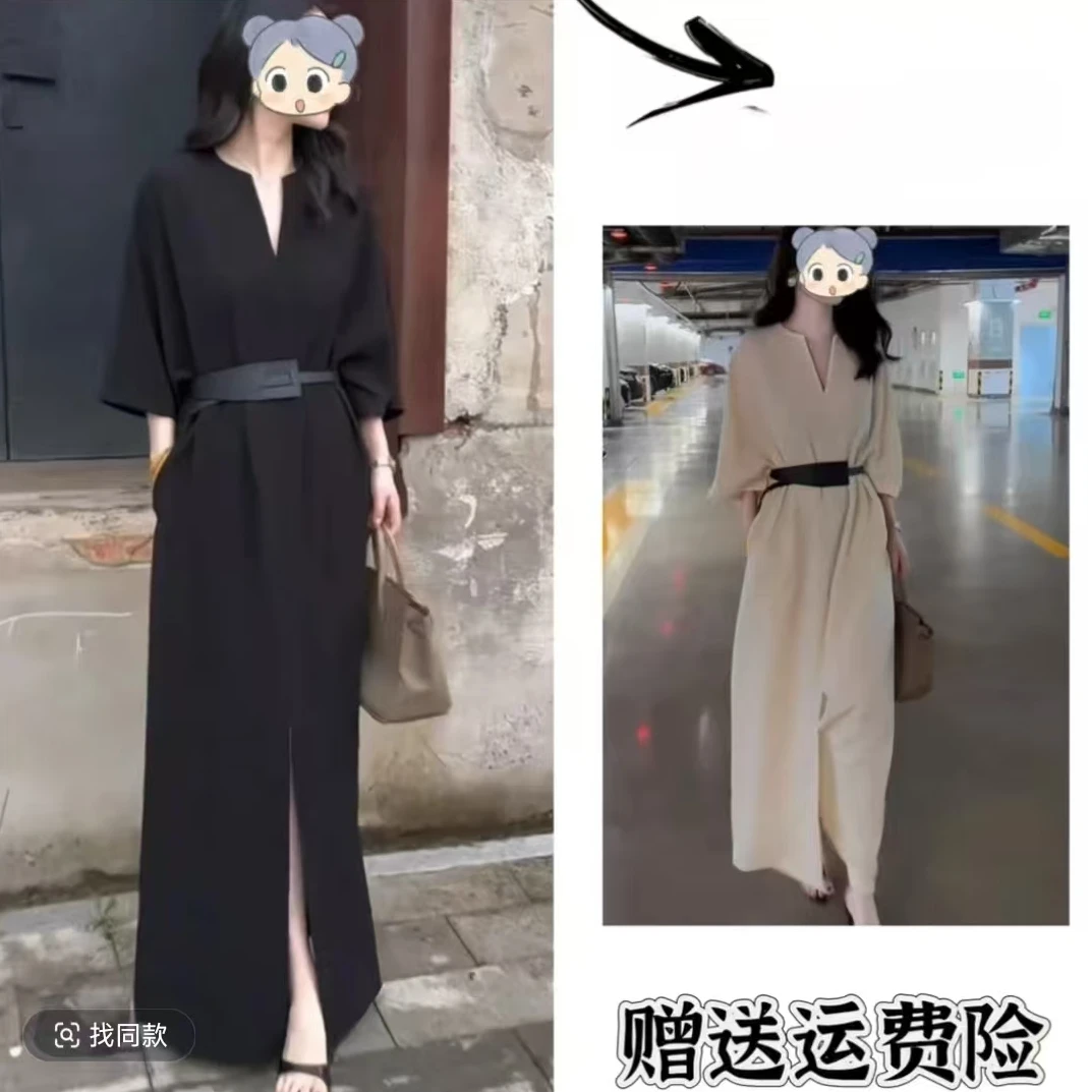 新秋季时尚显瘦气质女士网红洋气连衣裙百搭