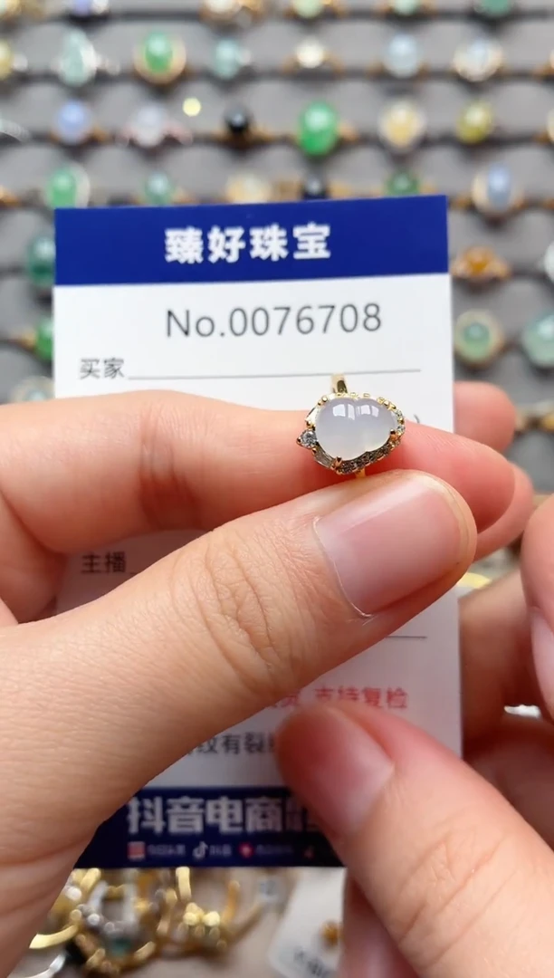 银S925镶嵌戒指翡翠1