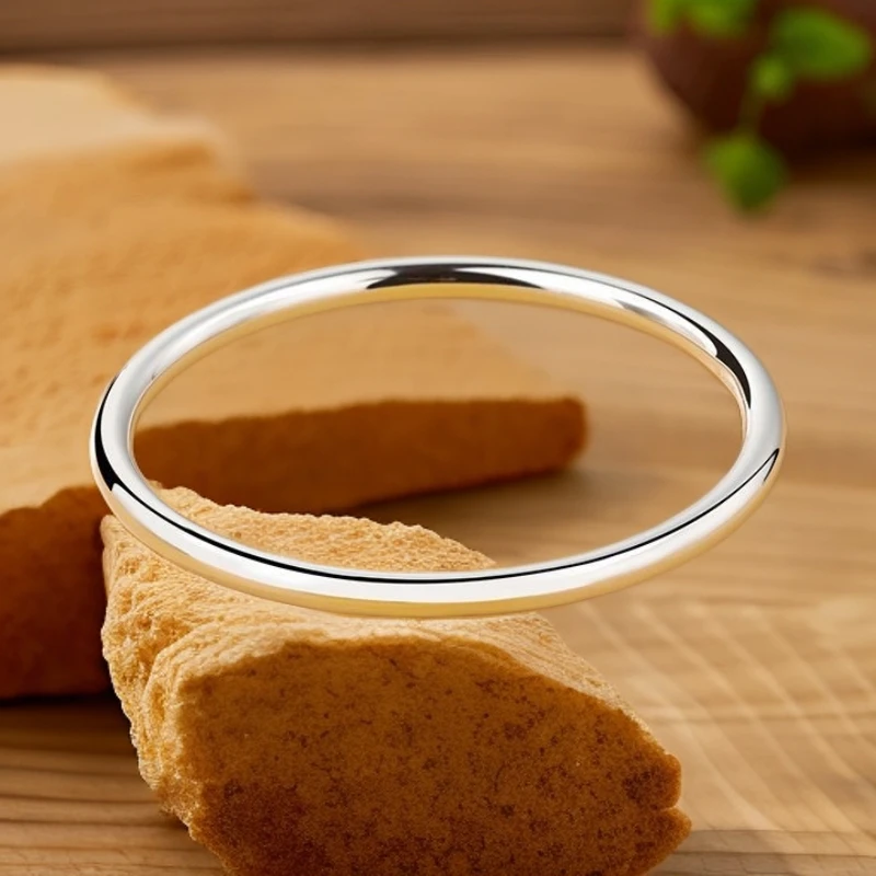 足银手镯 29号~亮面素圈手镯