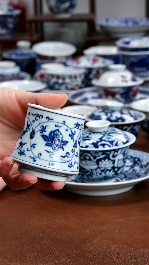 景德镇高端茶器景德镇墨奈纯手工手绘高端茶器