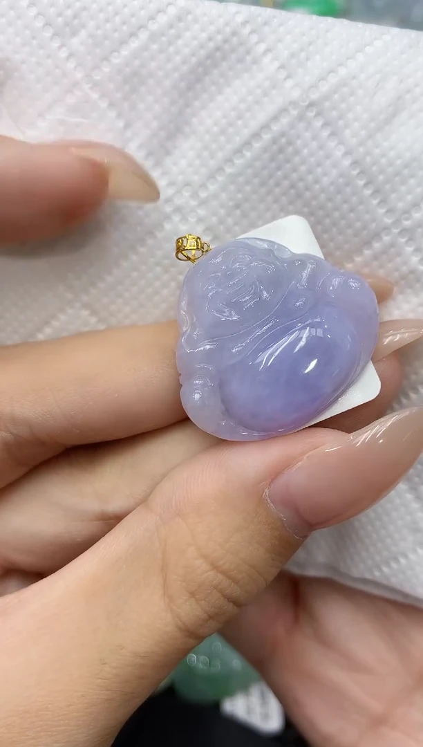 颈饰18K金镶嵌翡翠111111111111