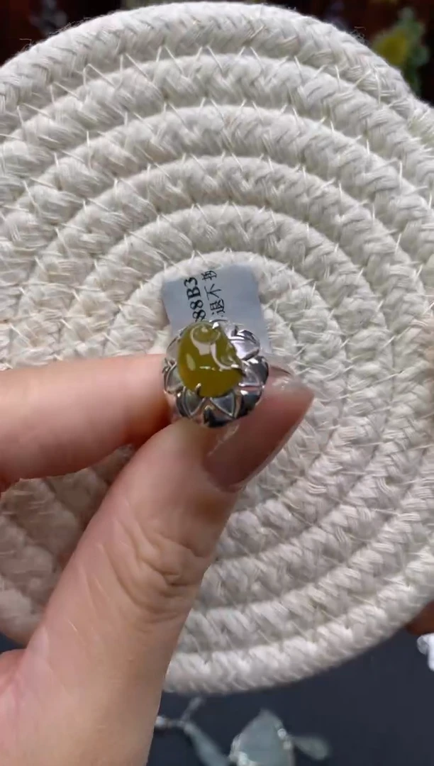 颈饰银S925镶嵌翡翠净货13740