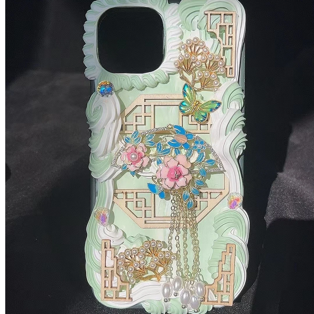 手工奶油胶diy手机壳定制