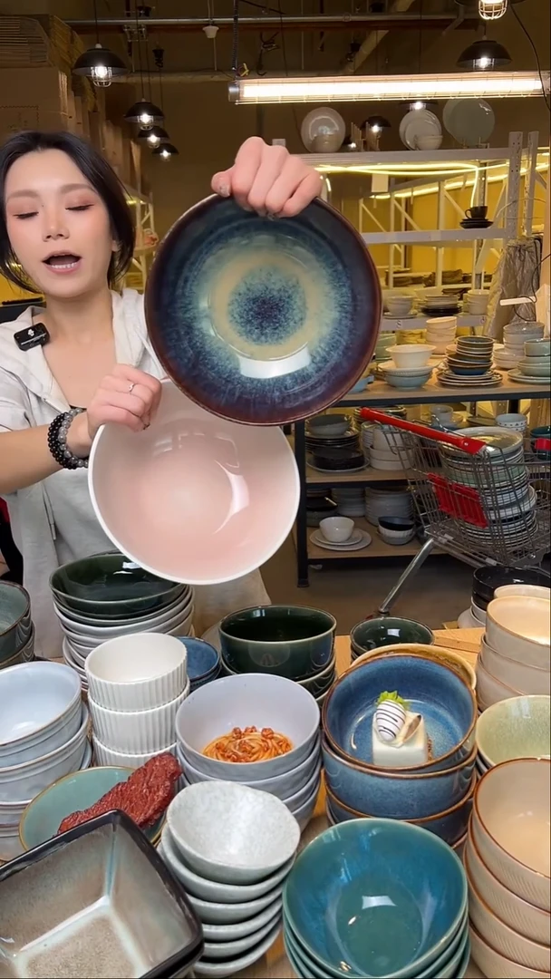 瓷99【瑕疵】外贸尾货窑变釉下彩