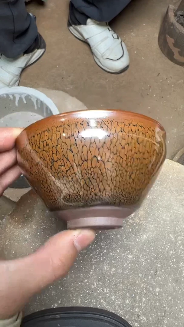 【闪购商品】茶盏名家谢长旺建盏（带证书礼盒）11