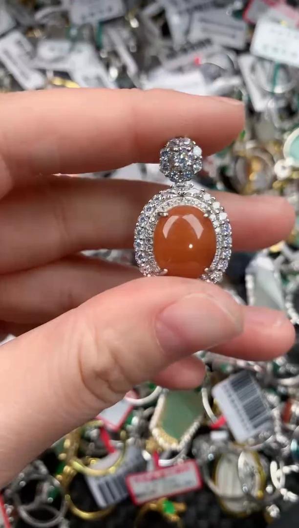 银S925镶嵌戒指翡翠333--8