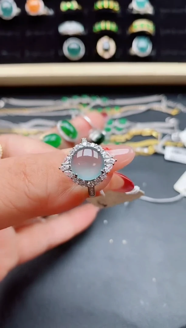 【闪购商品】翡翠戒指银S925镶嵌508050