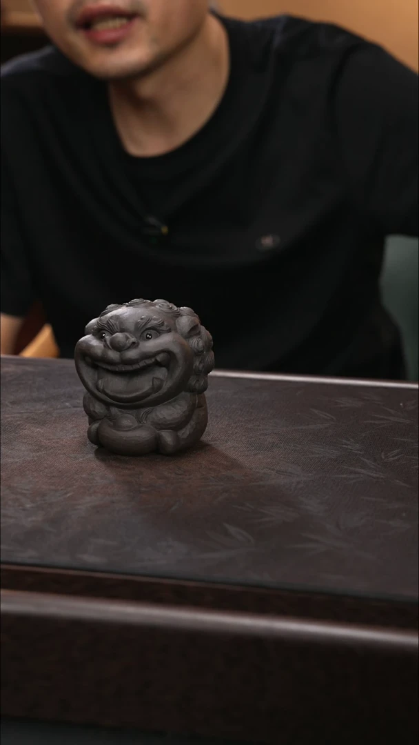 紫砂茶宠笑狮..,,