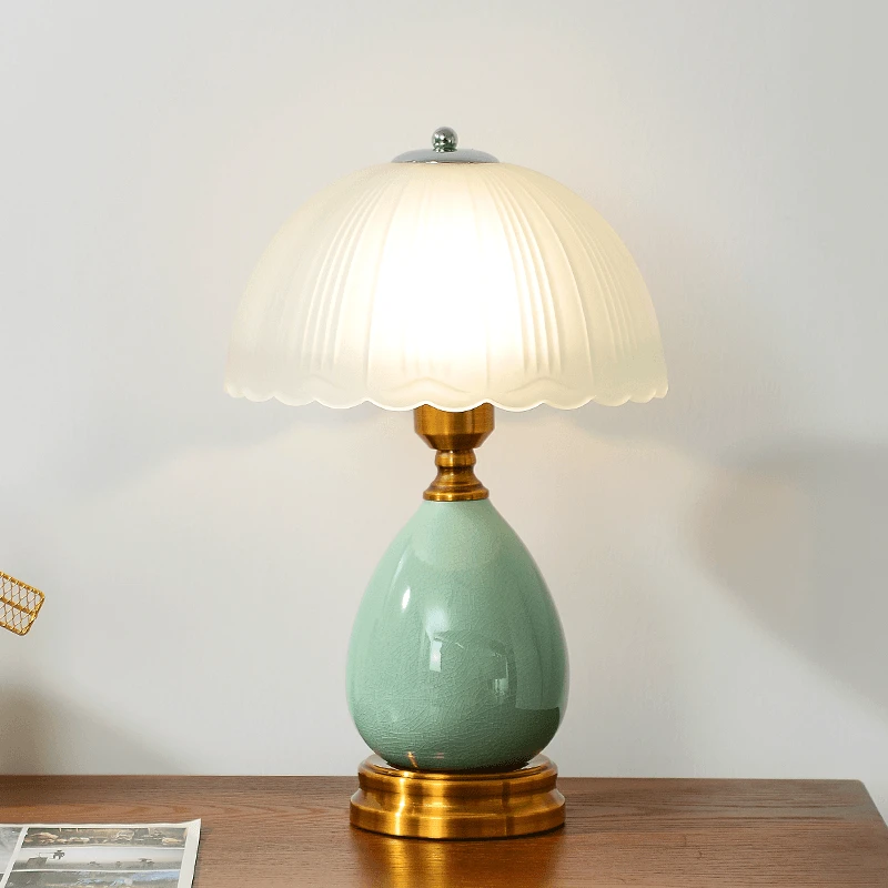 单只-轻奢陶瓷台灯卧室床头灯家用装饰床头柜灯具现代简约小台灯