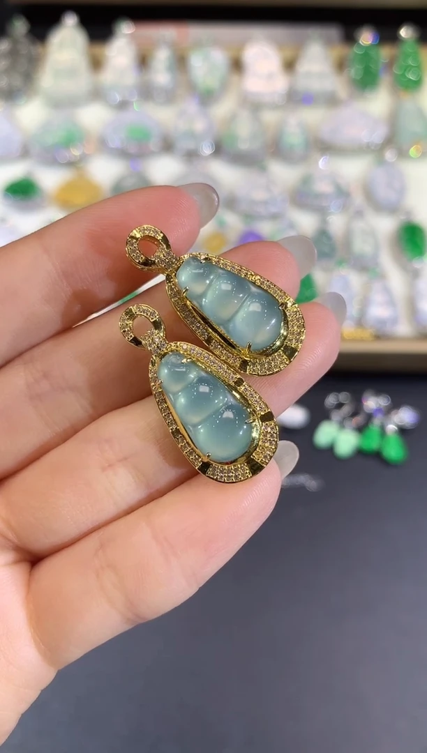 吊坠(不含链)未镶嵌翡翠2-豆子（多样性发货一件