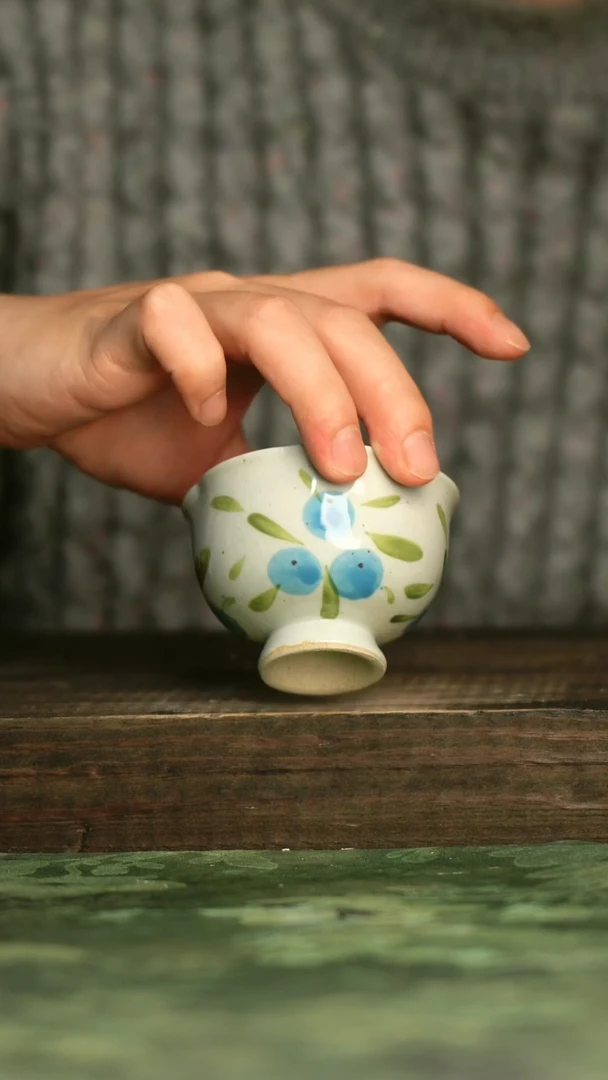 陶瓷青诗集手工手绘瓷器