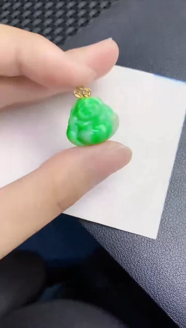 翡翠未镶嵌颈饰天然翡翠緬甸A貨