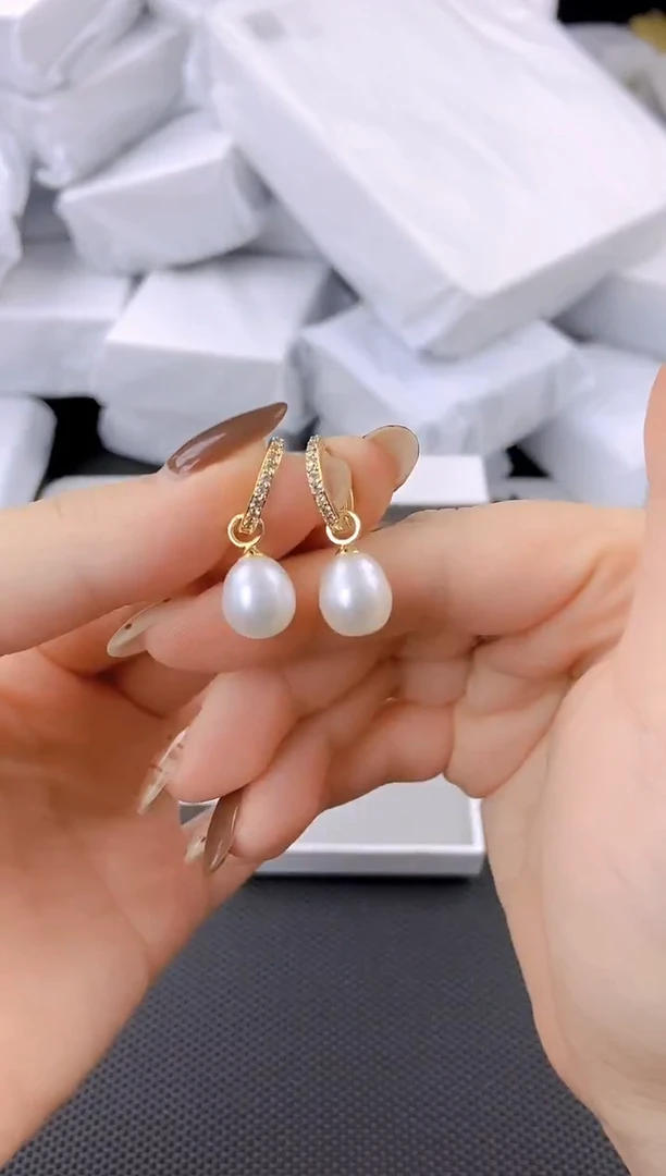 未镶嵌耳饰淡水珍珠ed1043