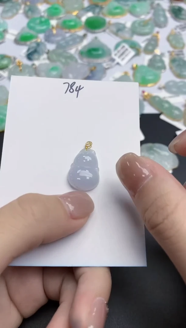 【闪购商品】翡翠颈饰18K金镶嵌天然缅甸翡翠A货