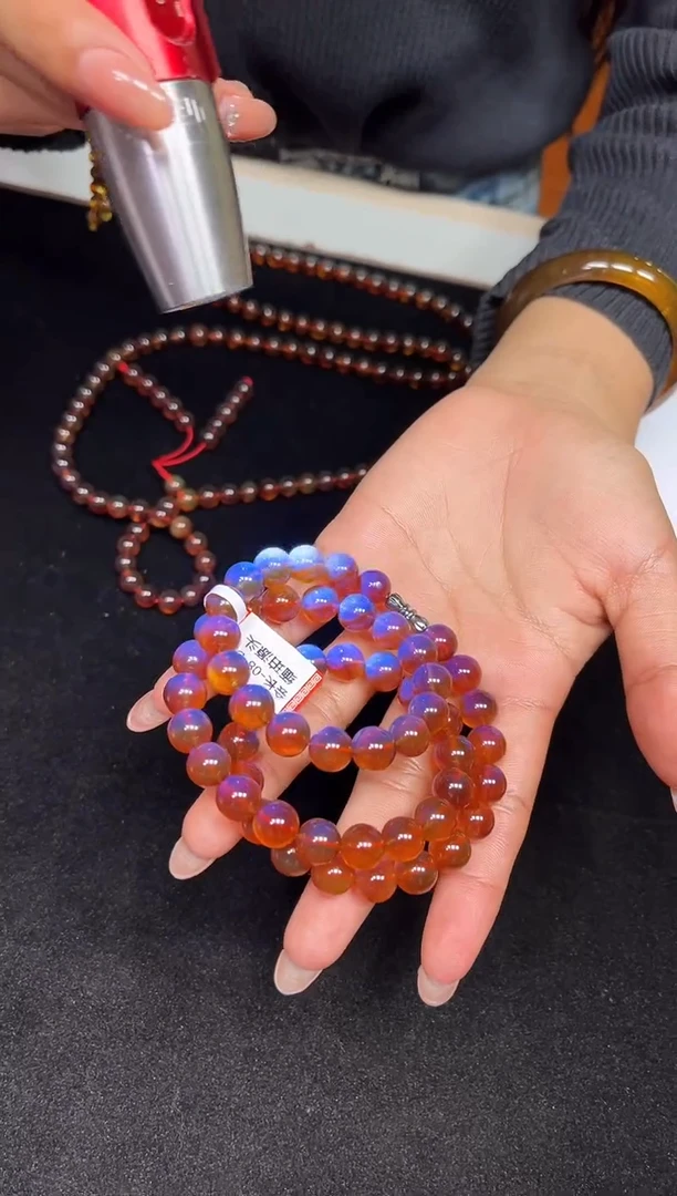 未镶嵌颈饰琥珀#18#9mm缅甸琥珀妈妈链