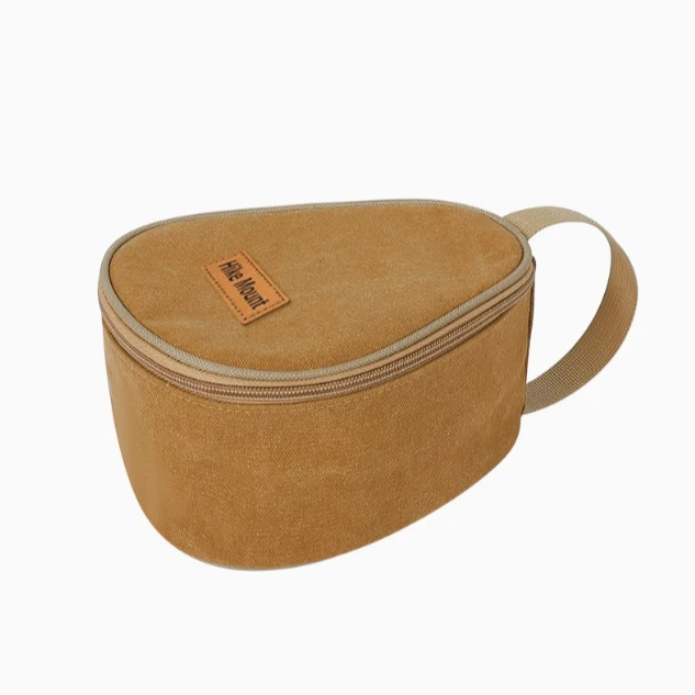 户外露营便携雪拉碗收纳包大容量帆布餐具包