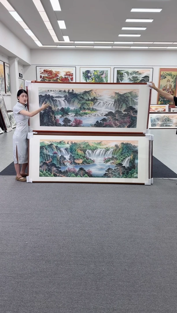 国画手绘 聚宝福地  219*88