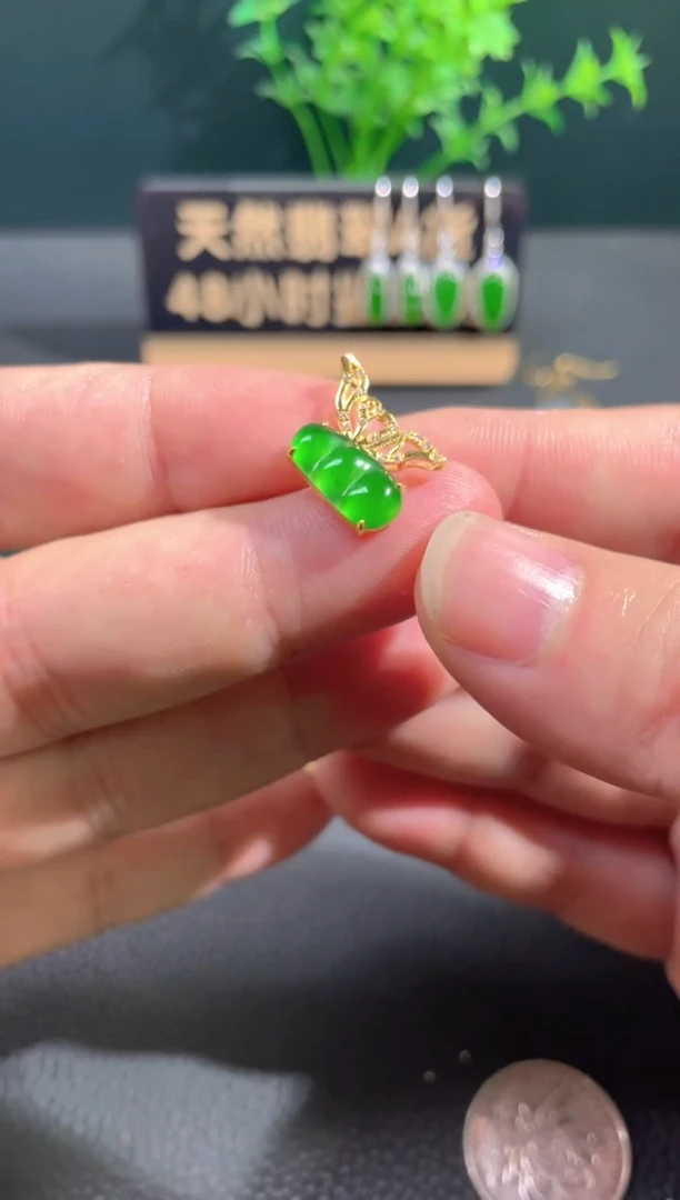 【闪购商品】翡翠颈饰18K金镶嵌翡翠