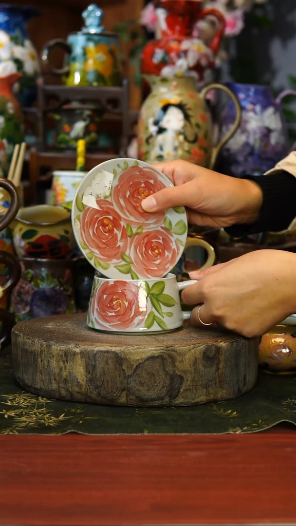 花瓶/杯子/碗39景德镇手工高温釉下彩