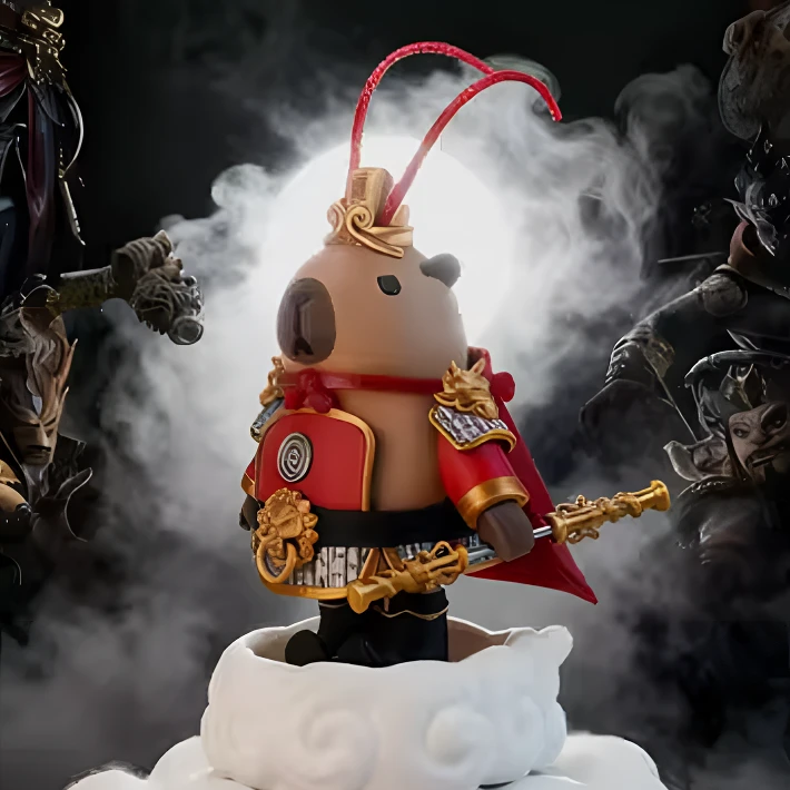 美豚王齐天大豚潮玩摆件卡皮巴拉水豚3D打印磁吸男孩玩具生日礼物