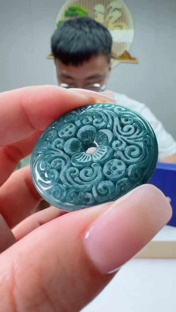 翡翠未镶嵌颈饰花扣多样性随机发其一