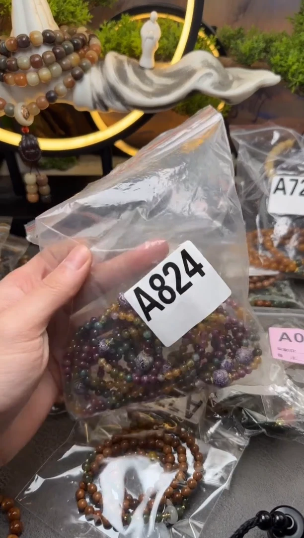 【闪购商品】碧玺手链银S925镶嵌A824 碧玺七彩大漆