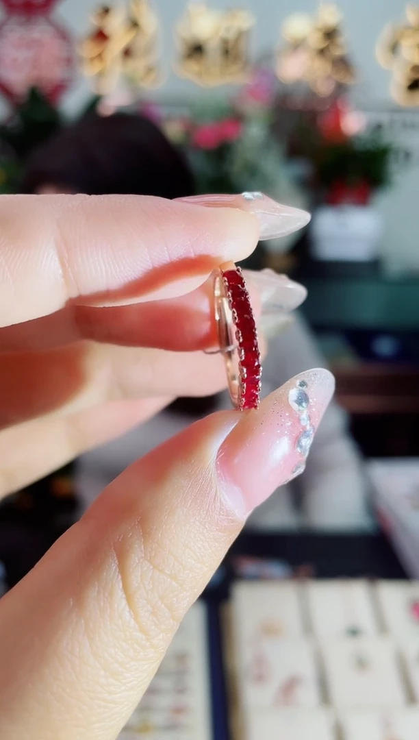 【闪购商品】红宝石戒指银S925镶嵌戒指