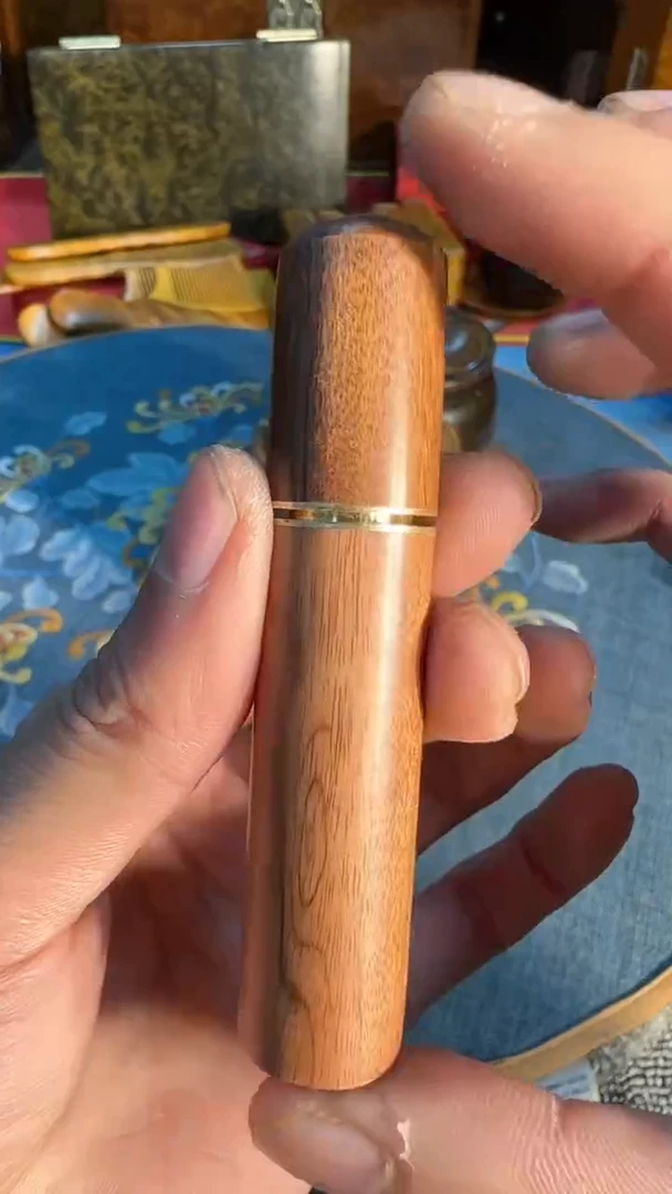 【闪购商品】乌木类成套家具缅花牙签筒 通货