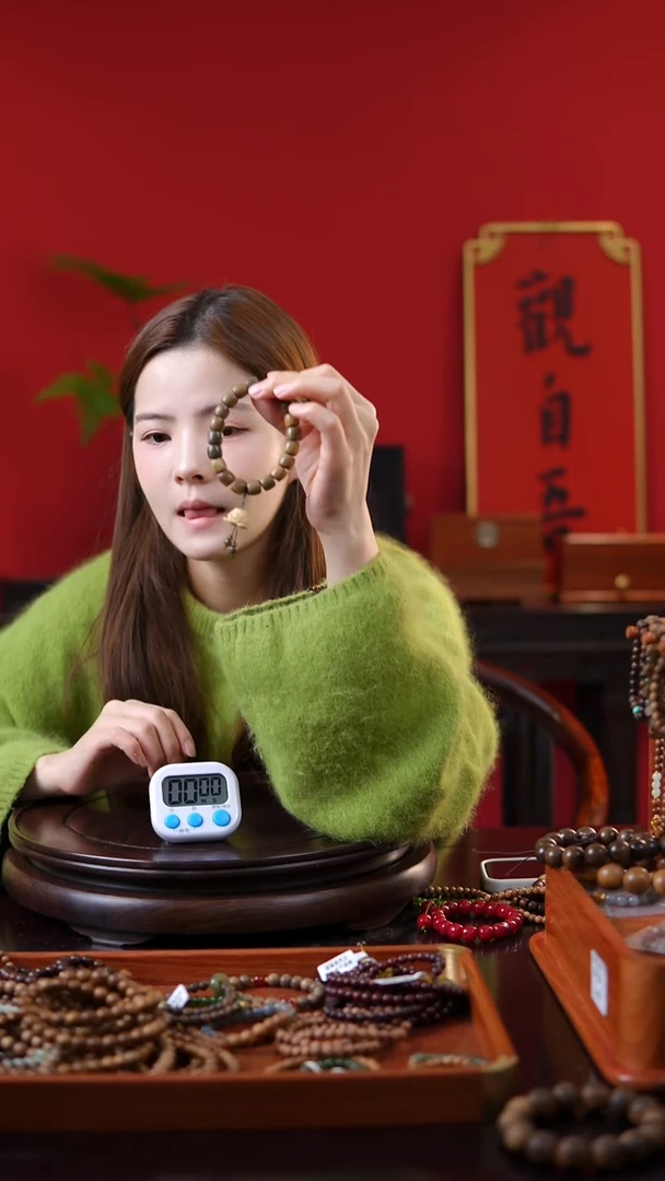 菩提手串/手链绿檀莲花单圈