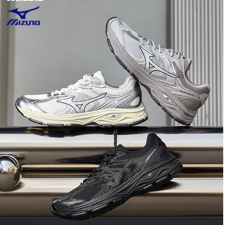 Mizuno/美津浓2025年新款复古高街机能风运动耐磨跑步鞋 RACER V2