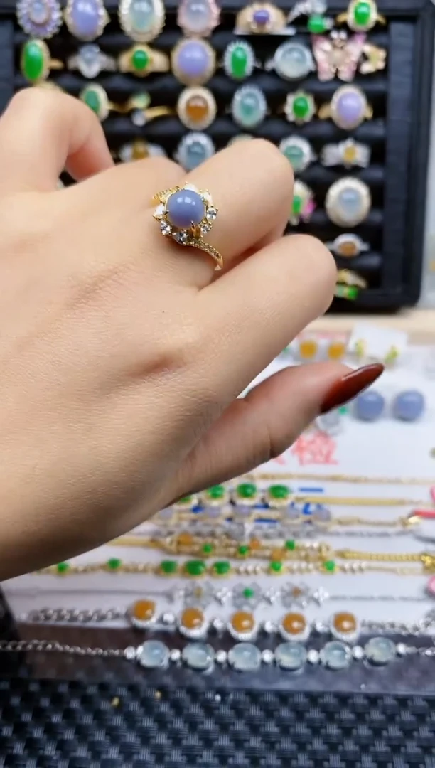 银S925镶嵌戒指翡翠194