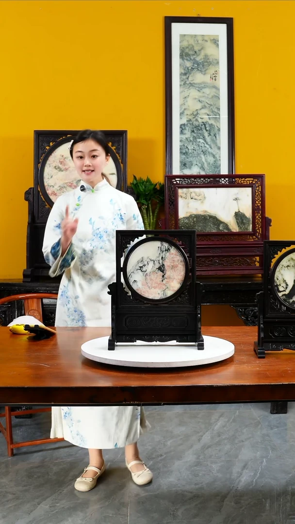 石材天然大理石画摆件