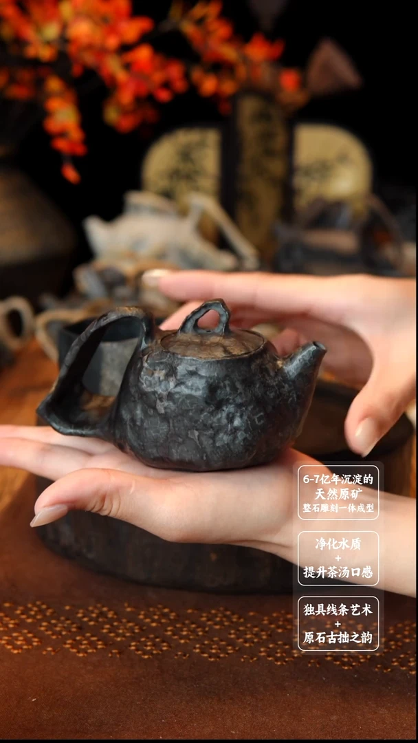 用****9冰碛岩随形皮色壶