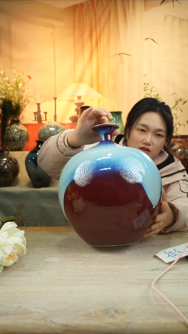 高32口7高温陶瓷花瓶花器