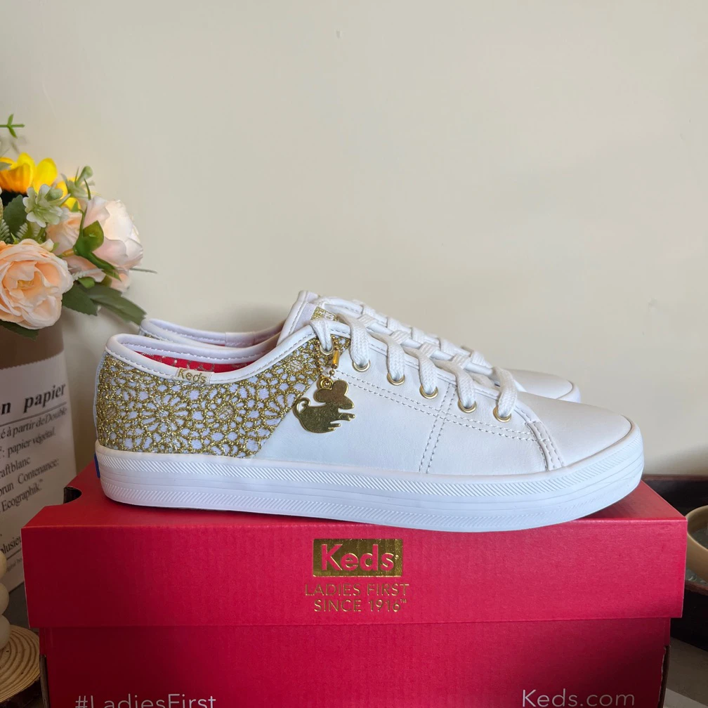 Keds春夏款经典生肖鼠平底单鞋舒适百搭小白鞋女k09