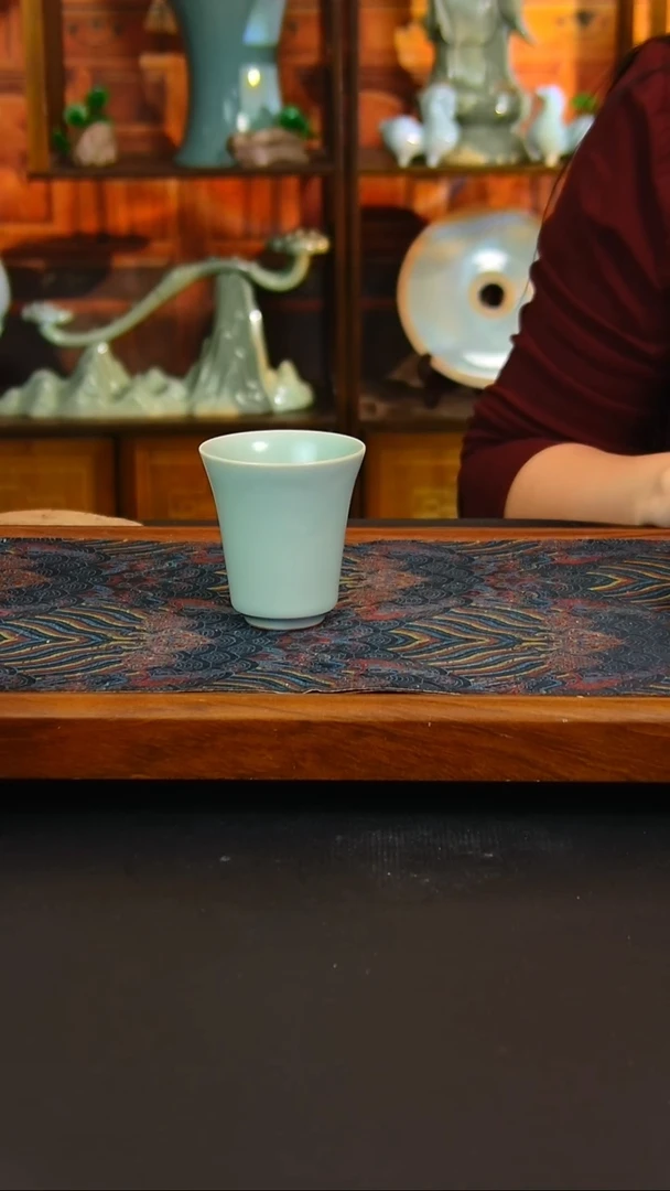 瓷片仿古釉闻香杯,微瑕