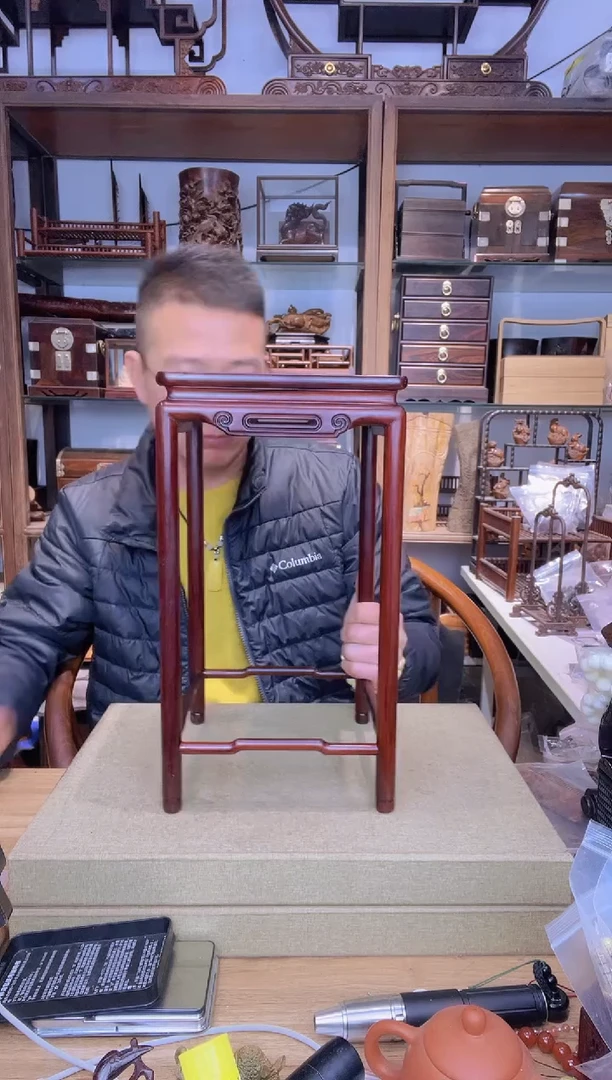 【闪购商品】乌木类书架180红酸枝37公分高大花架