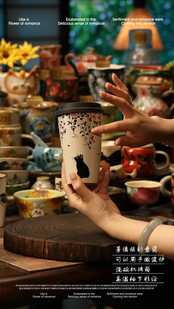 陶瓷景德镇高温釉下彩手工手绘款式@A0780@