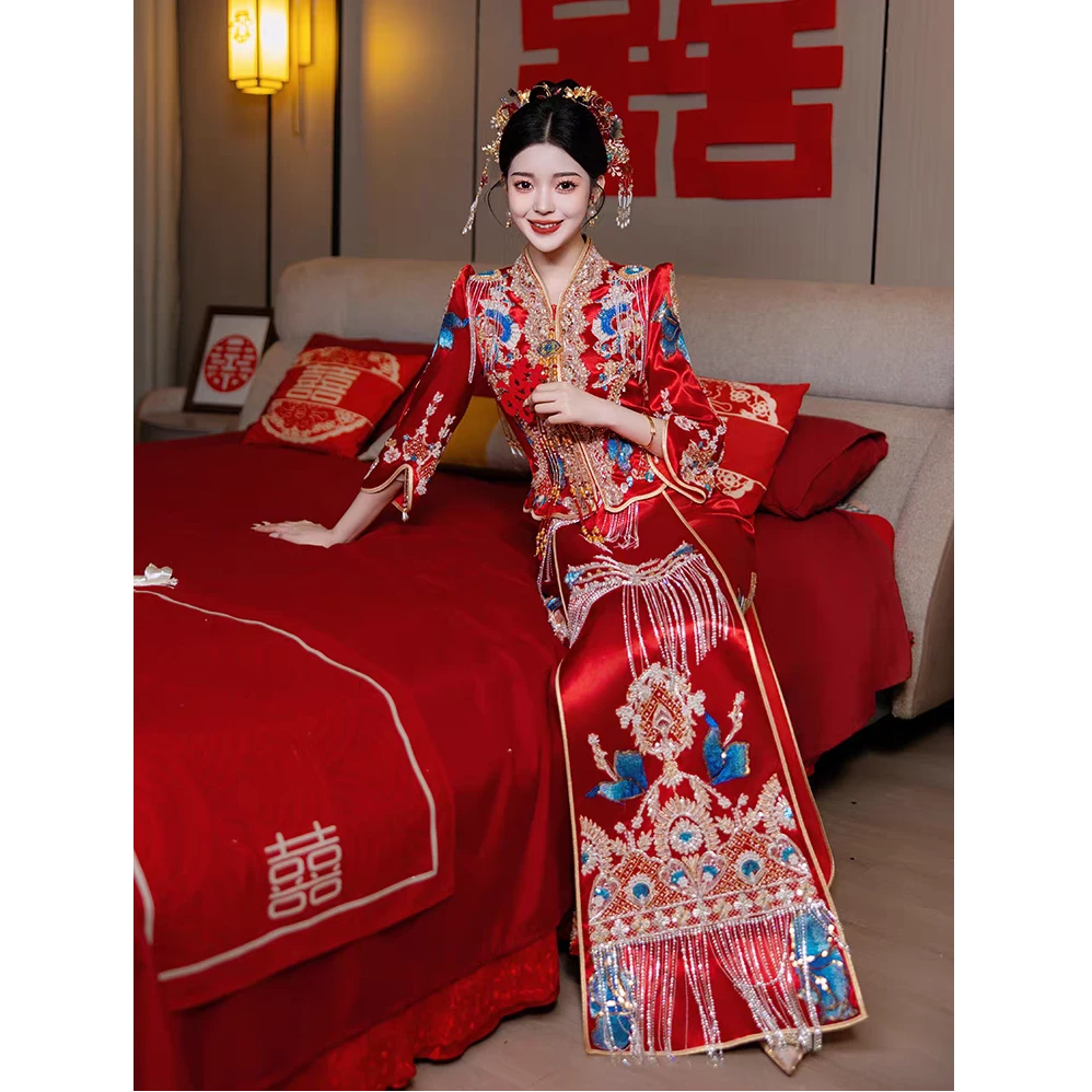 高端秀禾服新娘高级2025新款中式婚服结婚礼服敬酒服出阁服夏季薄