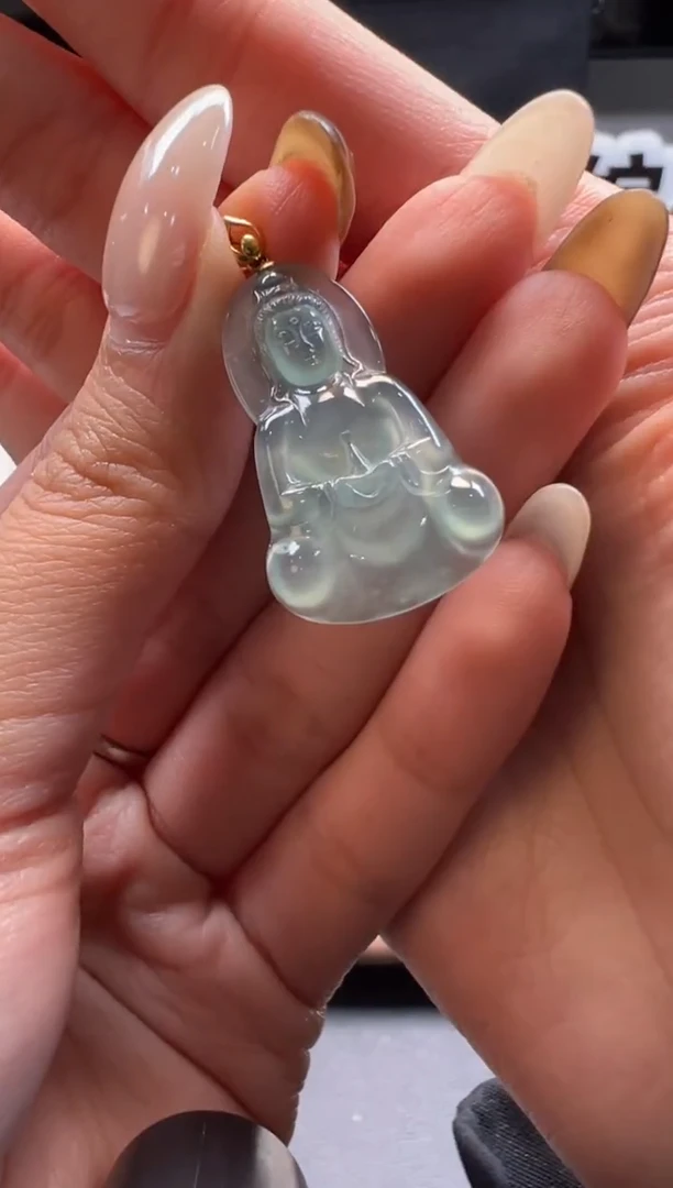 吊坠(不含链)18K金镶嵌翡翠 缅甸珠宝严选