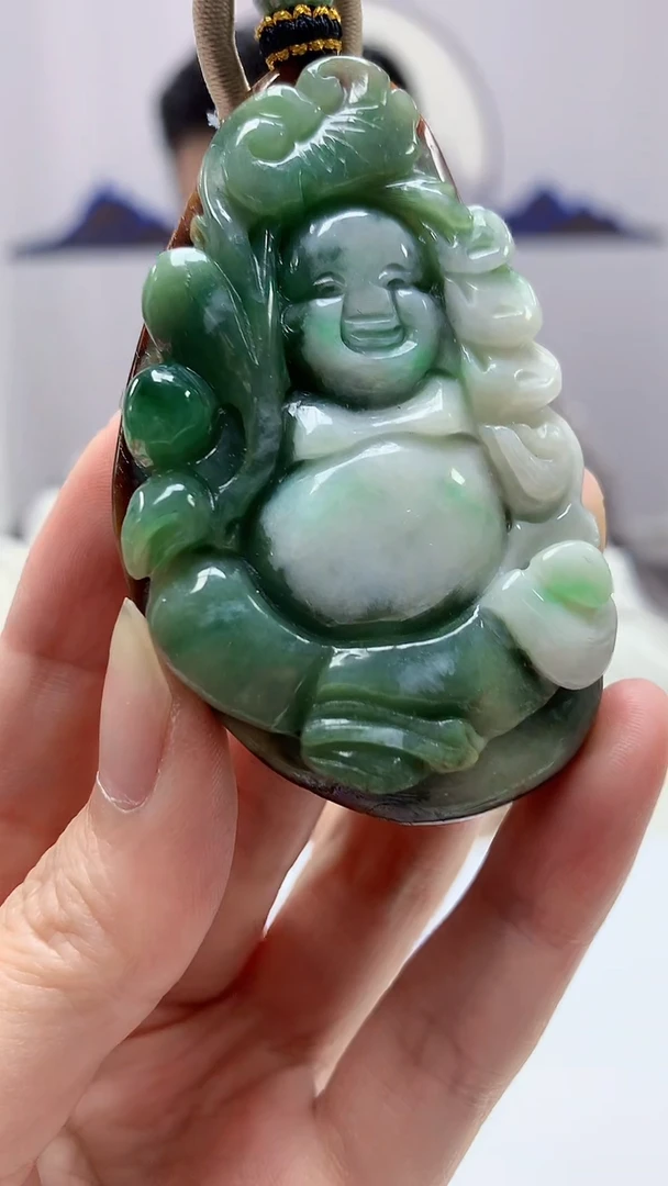 【闪购商品】定制翡翠未镶嵌4917zm-毛货挂件佛公95