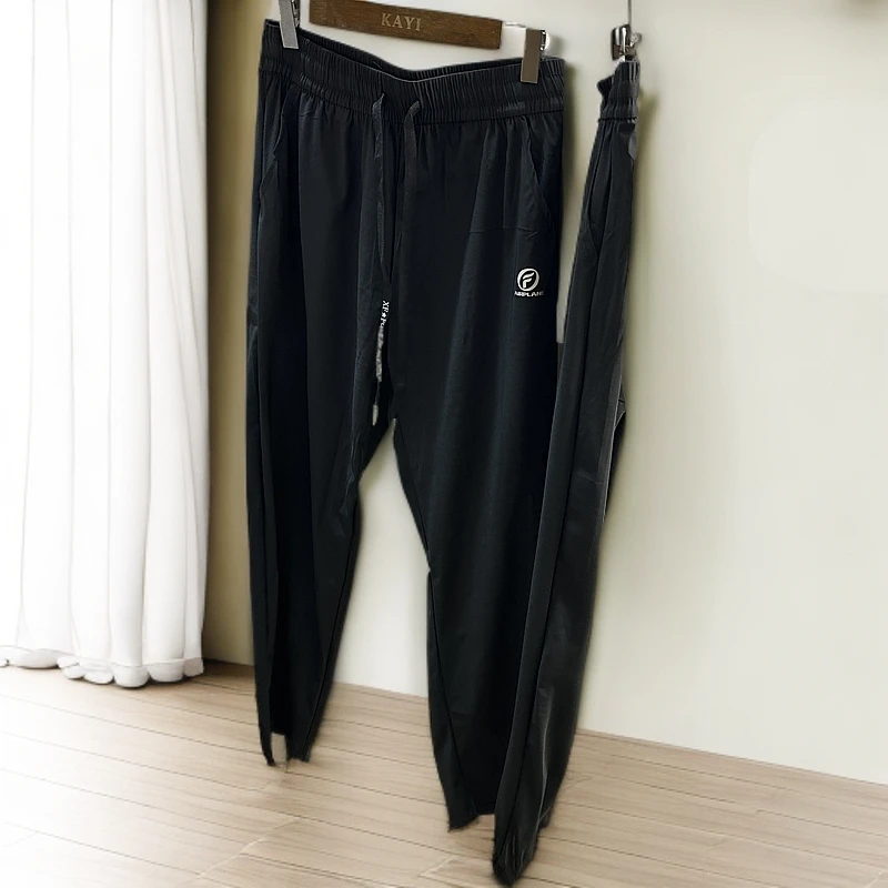 黑色时尚休闲裤夏季潮运动薄款男装透气男士春夏长裤高弹力