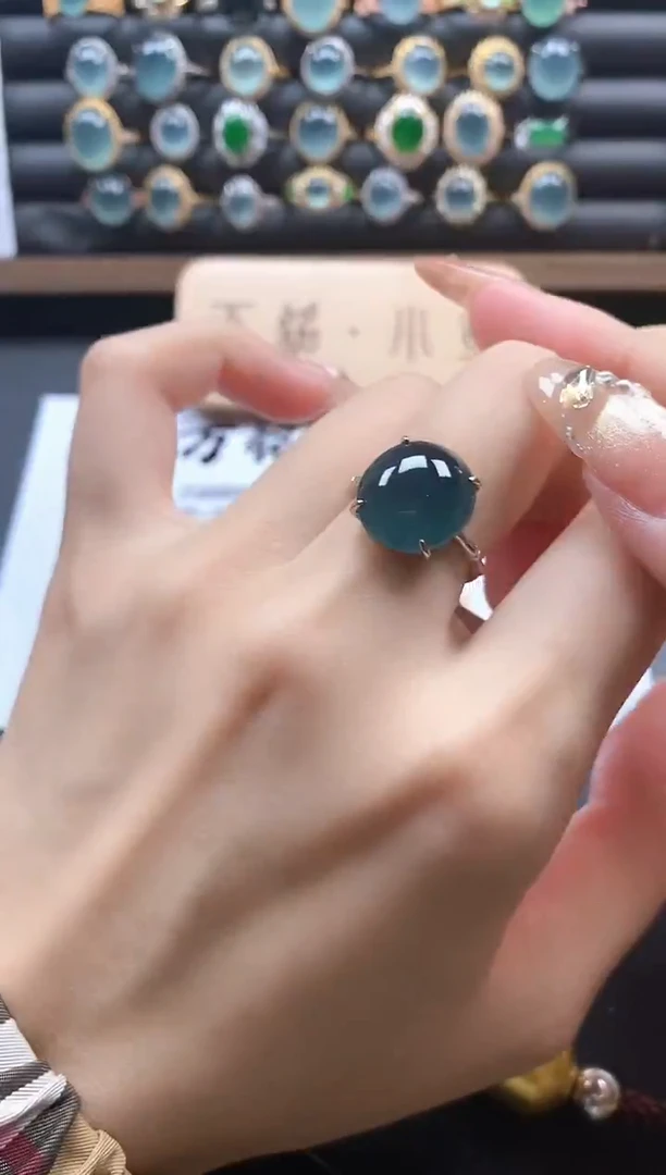 银S925镶嵌戒指翡翠511