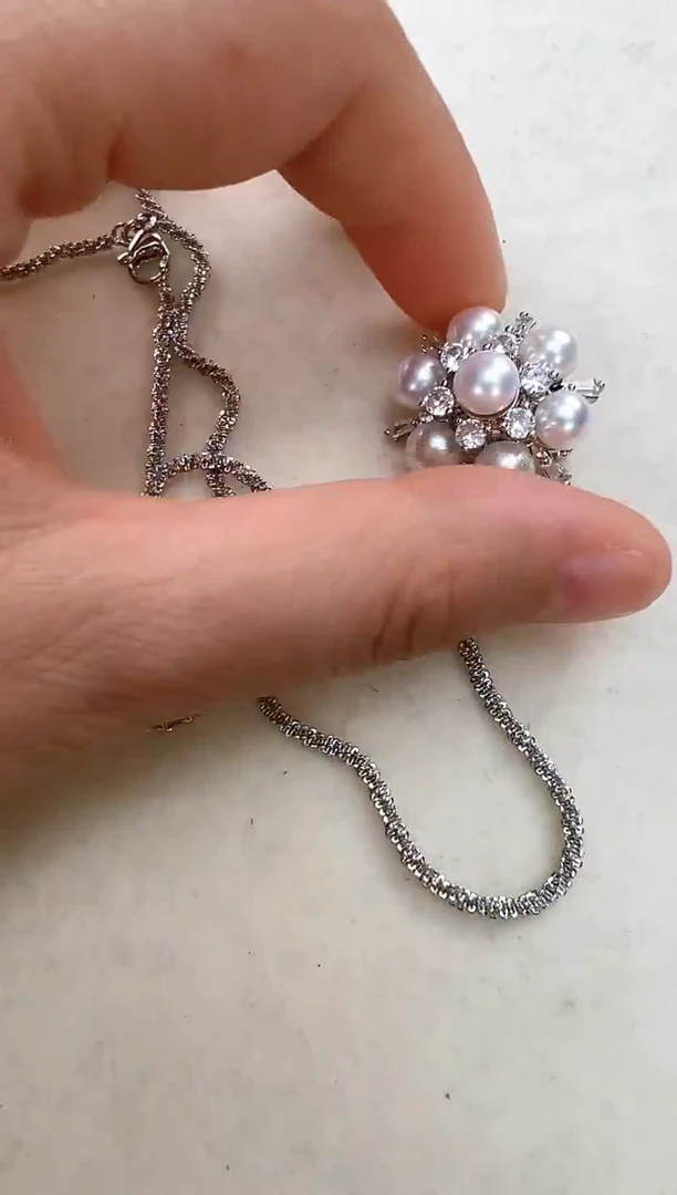 【闪购商品】淡水珍珠吊坠(赠链)合金七珠吊坠