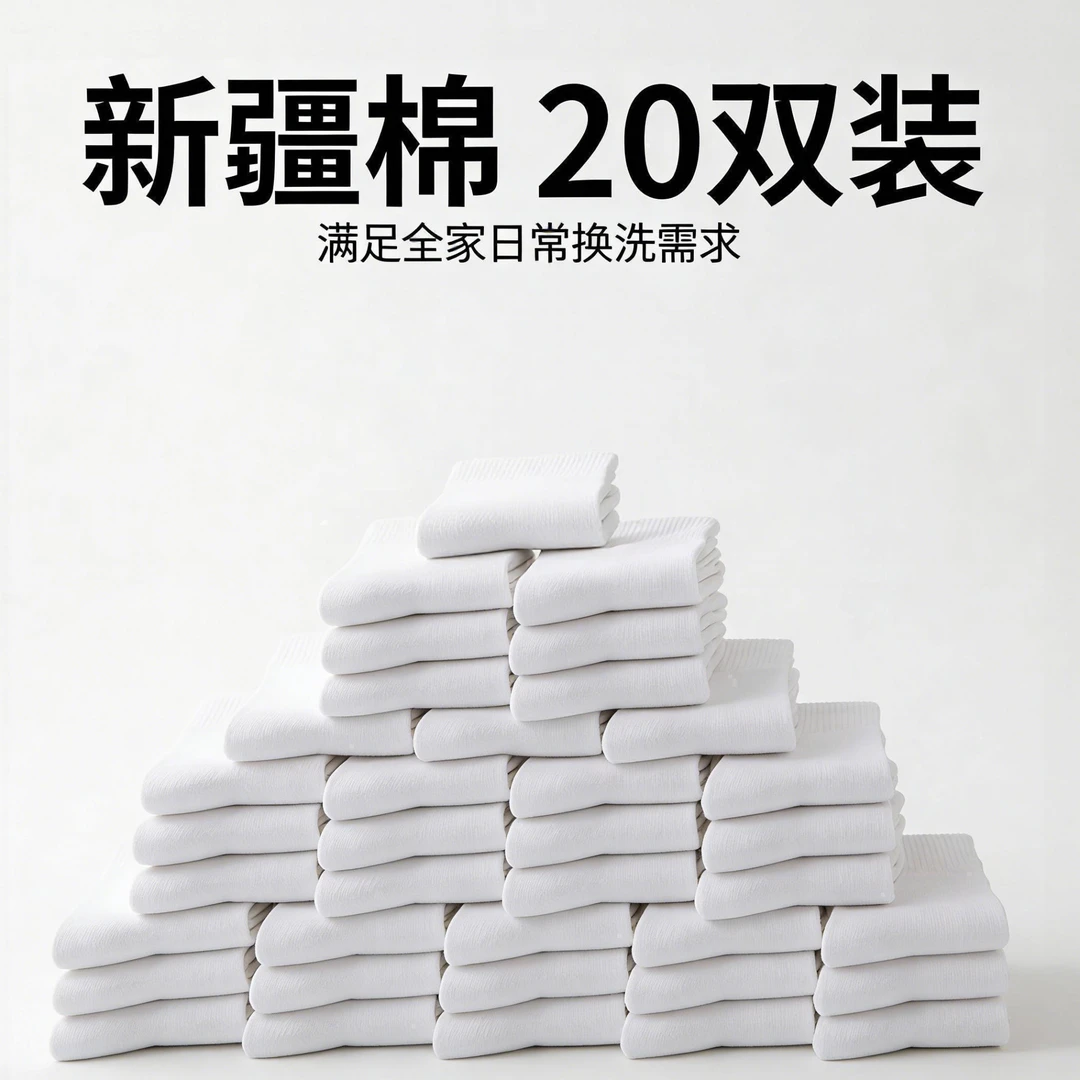 【20双装】全家桶满足全家换洗男女款秋冬防臭短中长袜子舒适耐穿