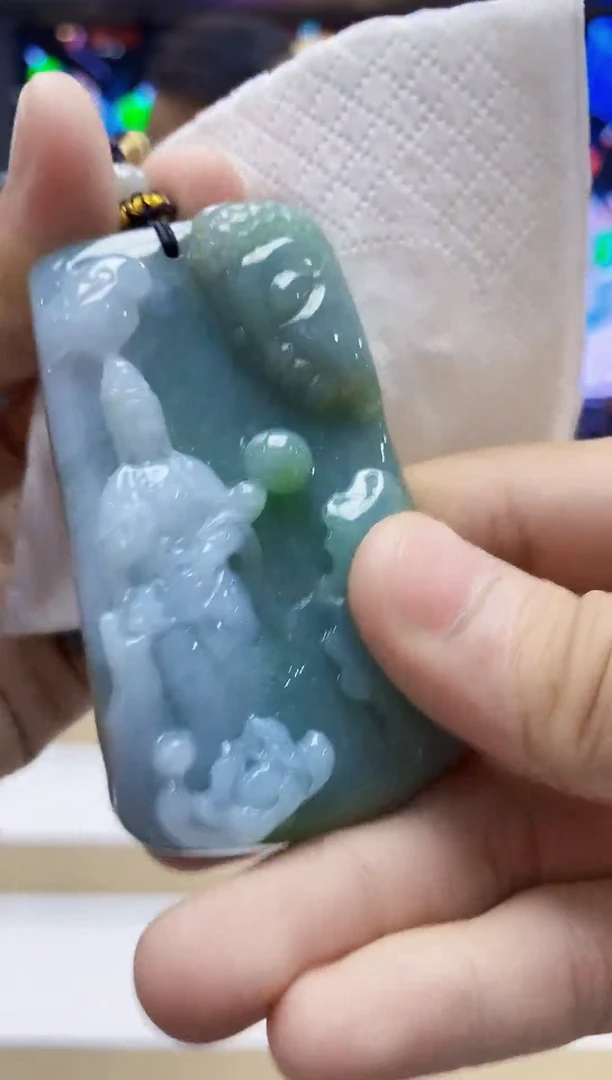 未镶嵌定制翡翠-毛货挂件17