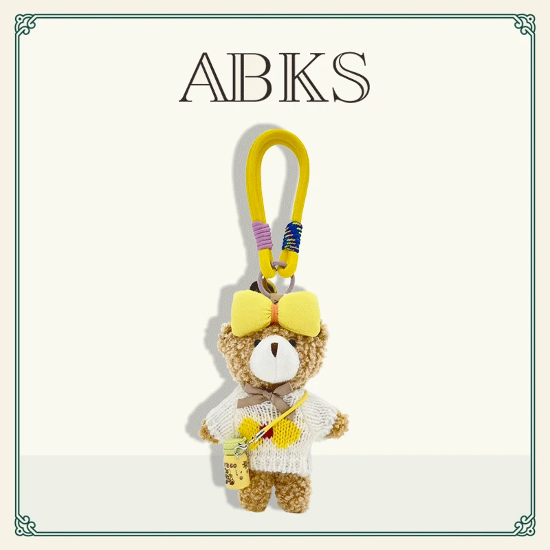 ABKS原创手工包包挂件公仔娃娃可爱毛绒玩偶休闲背包挂件挂饰0139